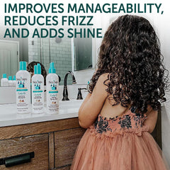 Fairy Tales Curly Q spray gel bottle applying lightweight hold for frizz control
