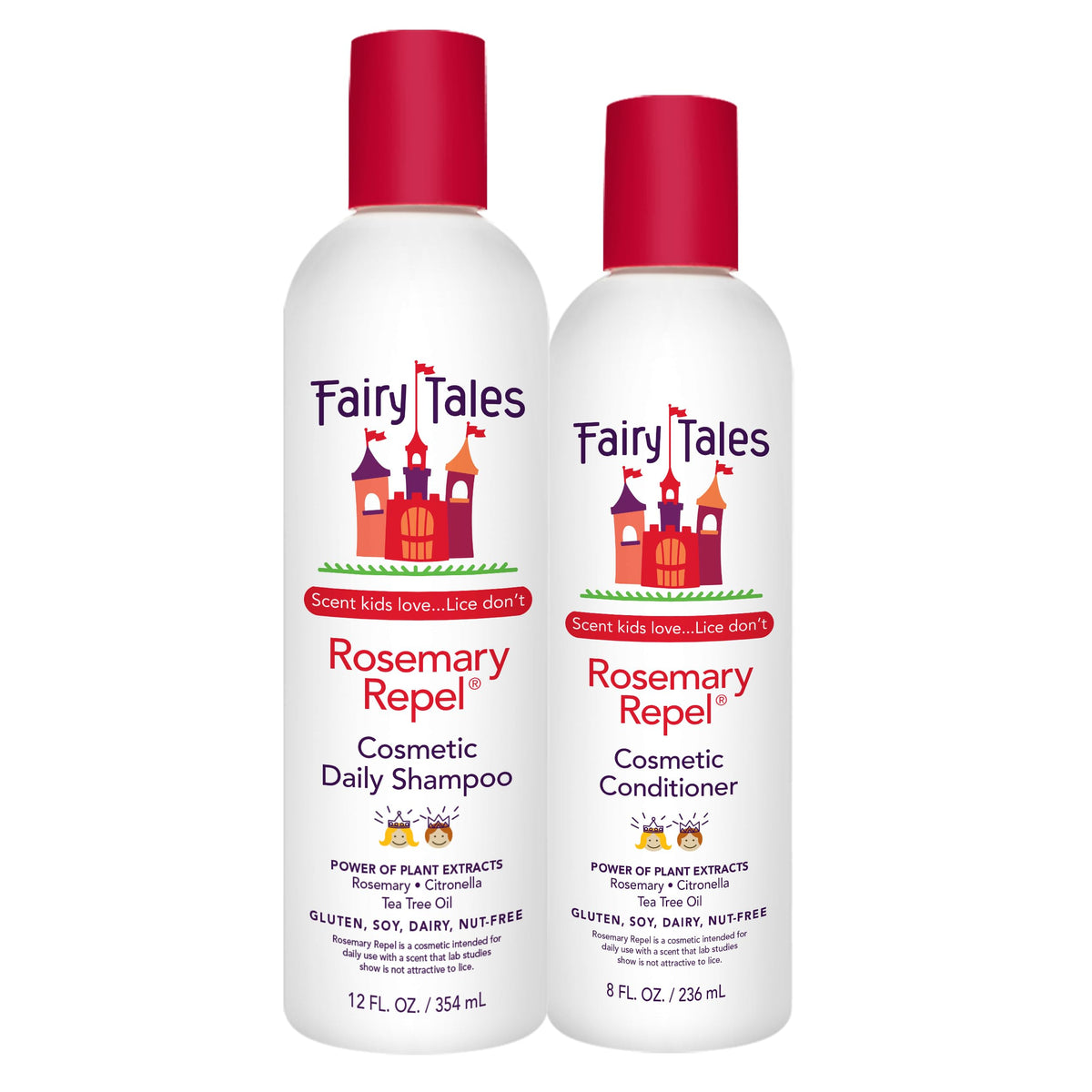 Fairy Tales Rosemary Repel shampoo bottle, gentle kids' hair care with pleasant aroma.