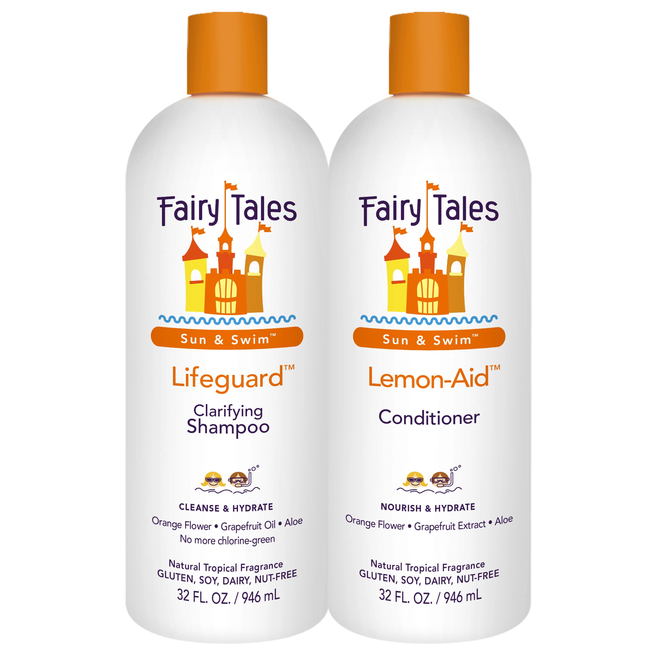 Fairy Tales Swim Shampoo bottle pour for easy, kid-friendly use.