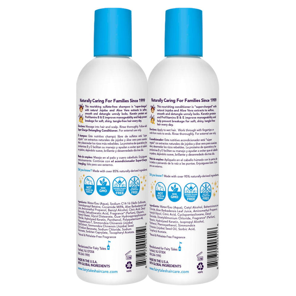 Fairy Tales Tangle Tamer bottle label highlights sulfate free formula