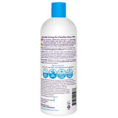 Kids' hair before detangling with Fairy Tales Tangle Tamer, easing brush time