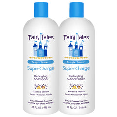 Fairy Tales Tangle Tamer shampoo bottle gently detangling kids' hair