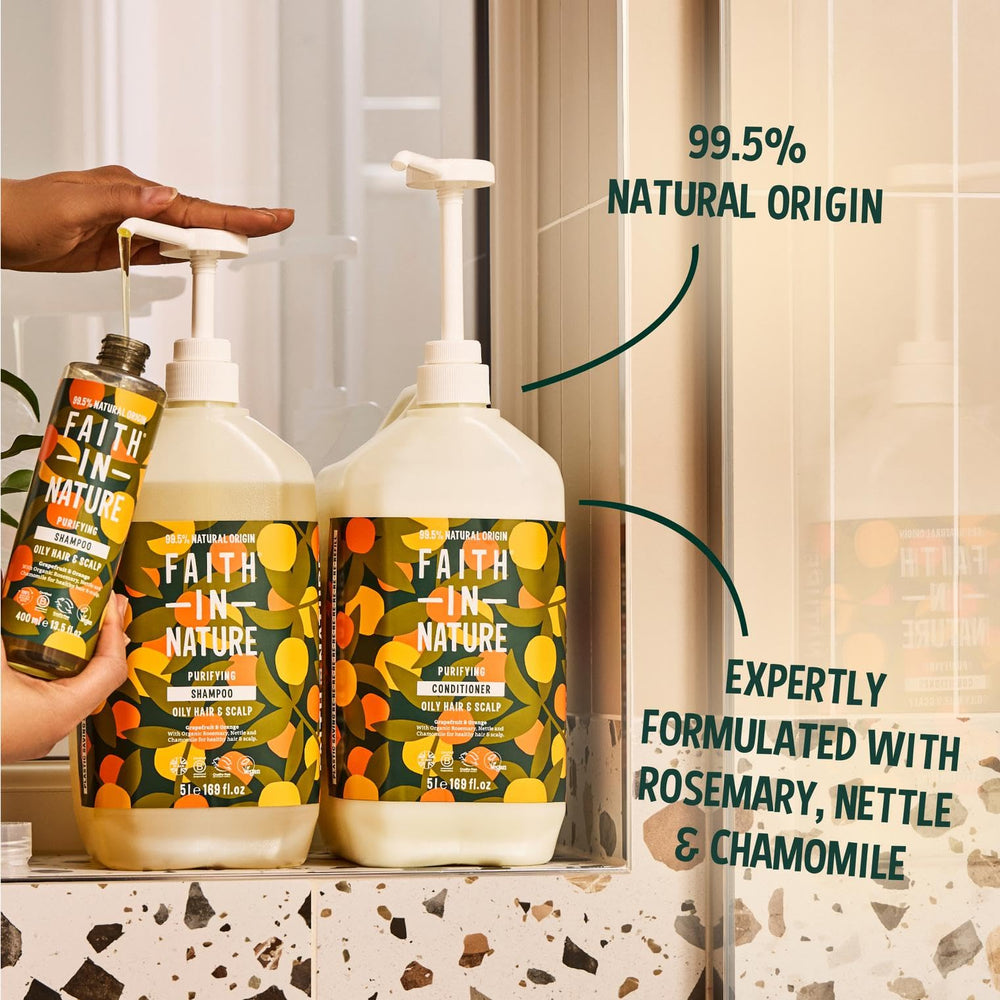 Faith in Nature conditioner label highlights vegan and cruelty-free