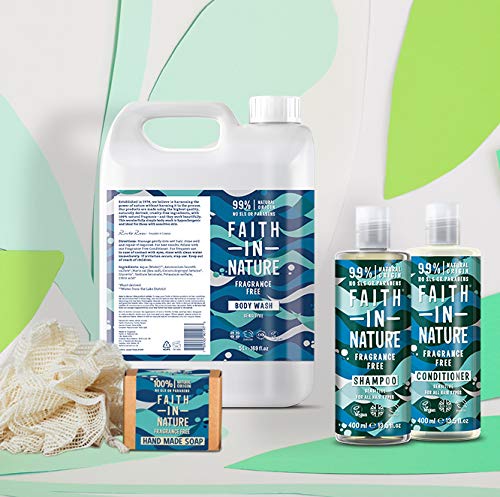Faith in Nature fragrance-free foam bath bubbles illustrate gentle, soothing bath time