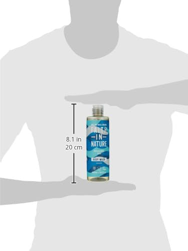 Faith in Nature fragrance-free shower gel packaging highlights clean, minimal, eco-friendly design