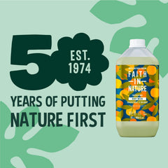 Faith In Nature grapefruit orange body wash foam for rich lather