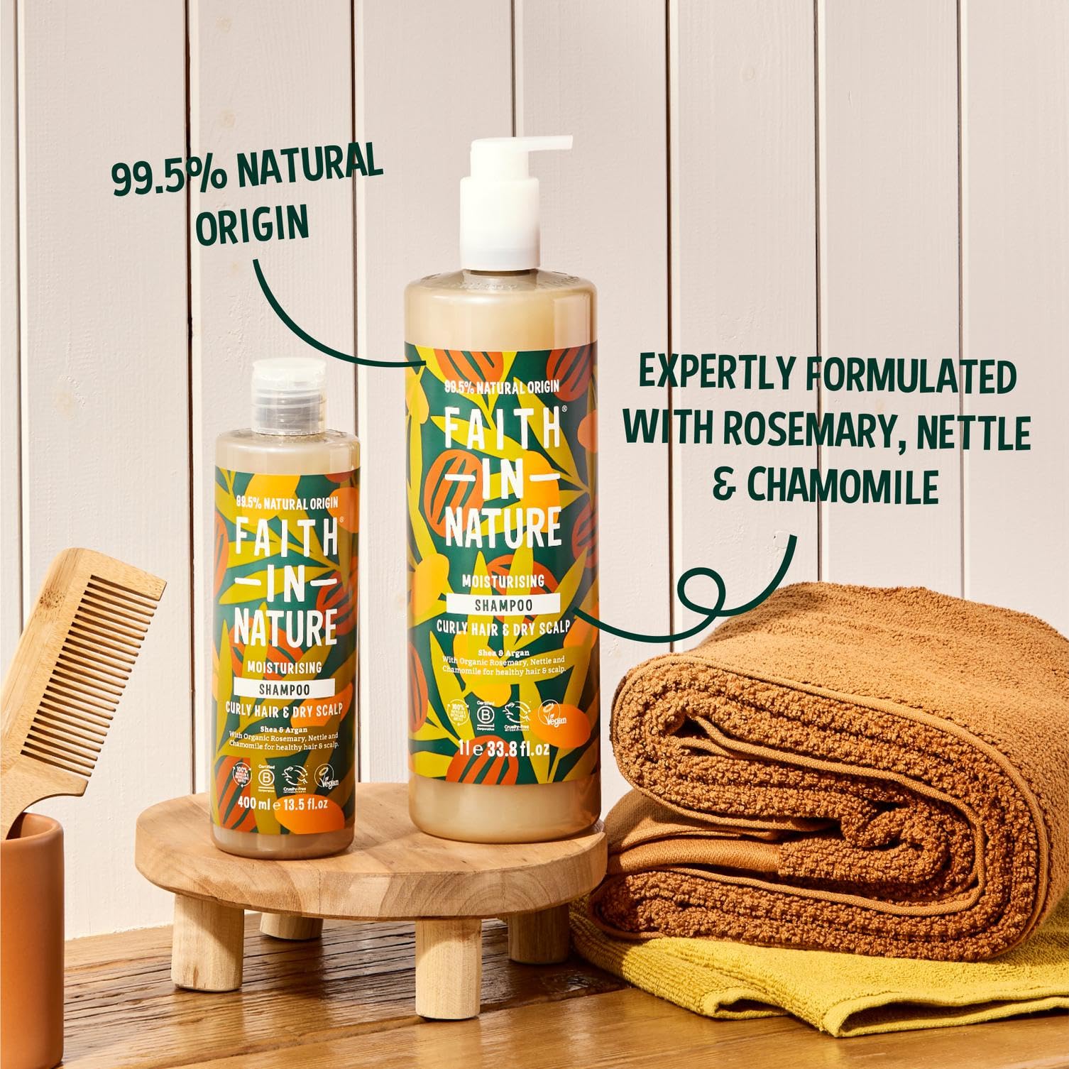 Faith in Nature shampoo with argan oil for natural moisture