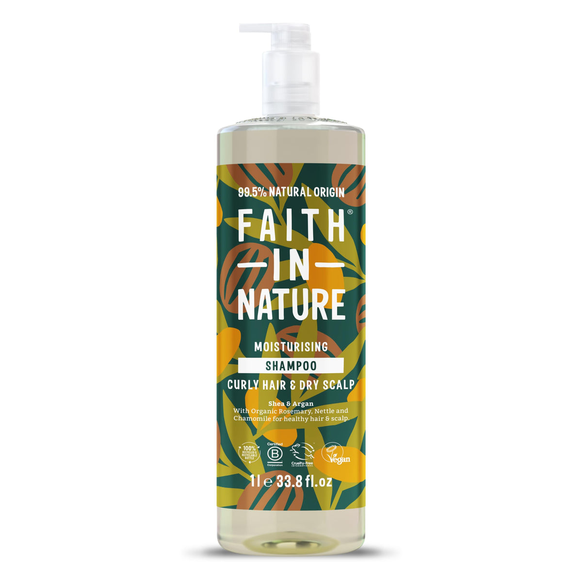Faith in Nature natural shampoo bottle showcasing a gentle cleanse for all hair types