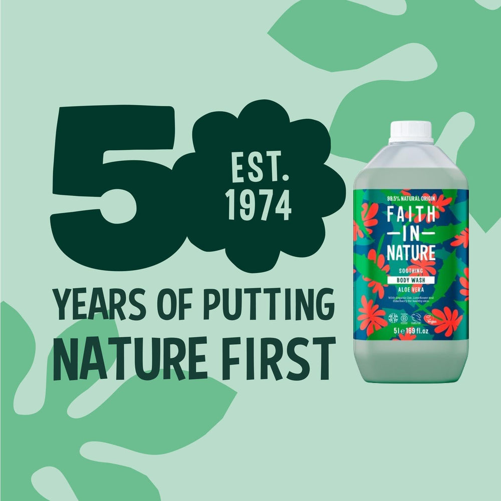Faith in Nature aloe vera ingredients close-up, organic aloe for soothing skin.