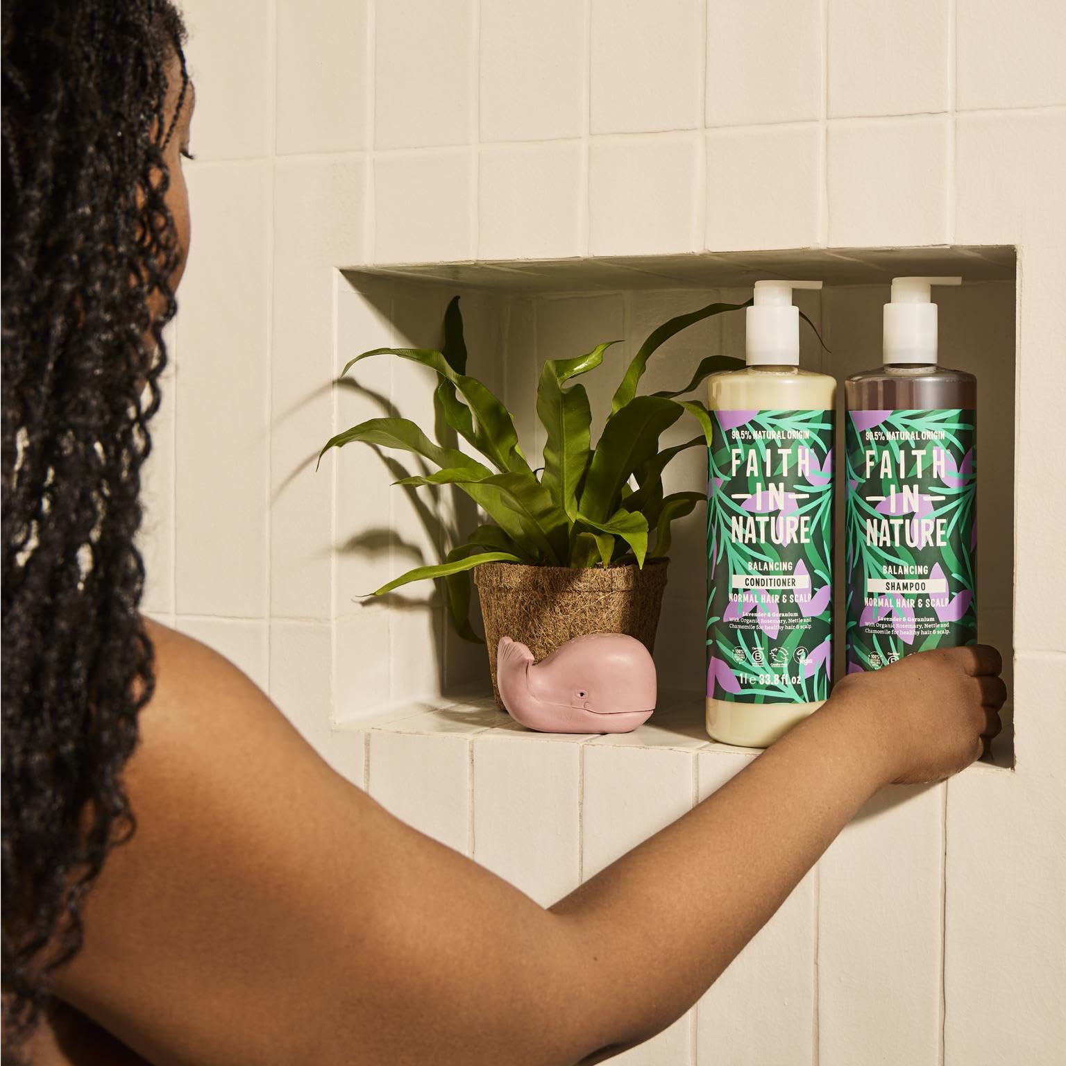 Faith in Nature packaging with recycled materials label