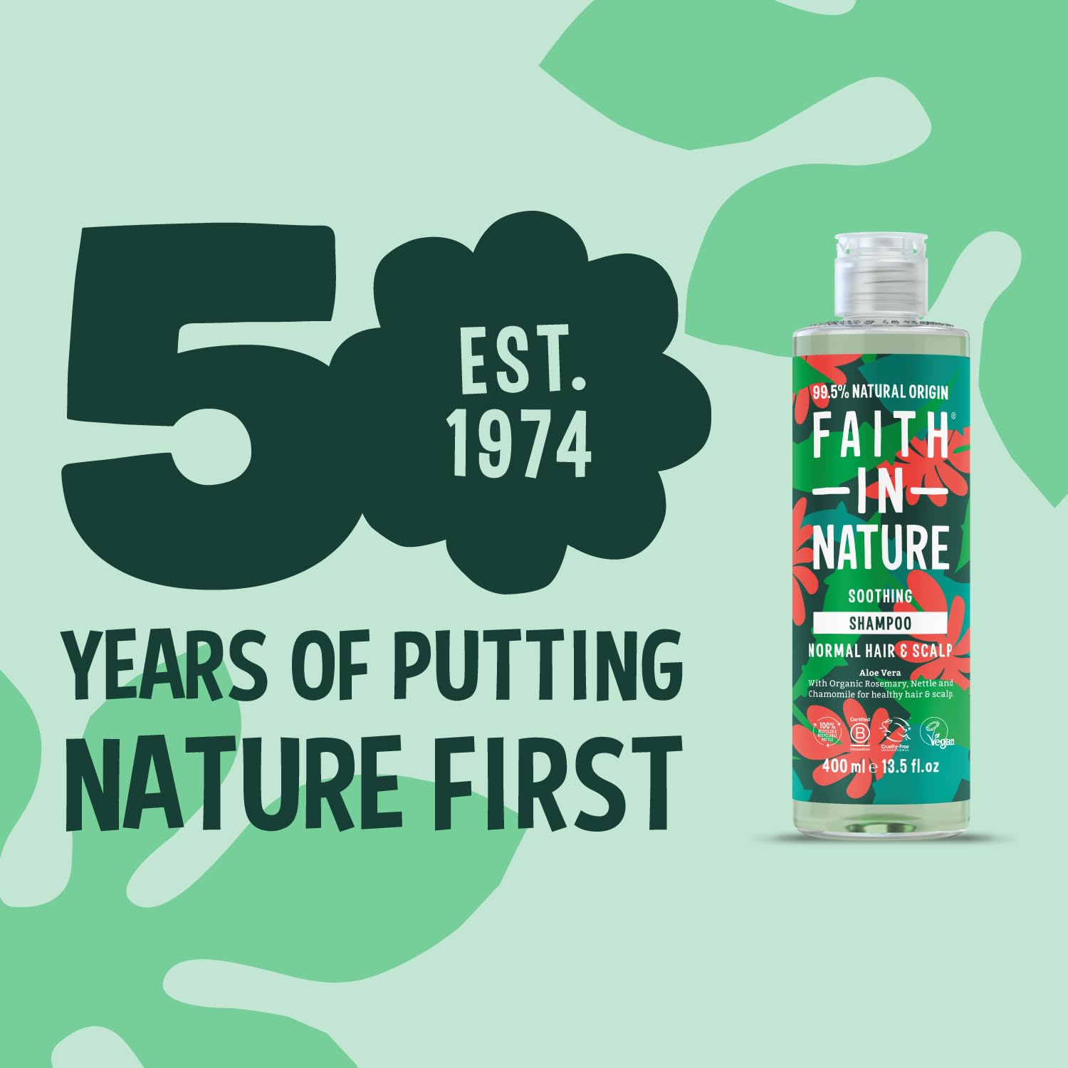 Faith in Nature Rejuvenating Aloe Vera Shampoo with pump for easy, mess-free application