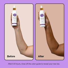 Fake Bake gloves included to protect hands during self-tan application.