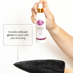 Fake Bake self-tanning liquid flawless darker glow develops evenly for a natural look.