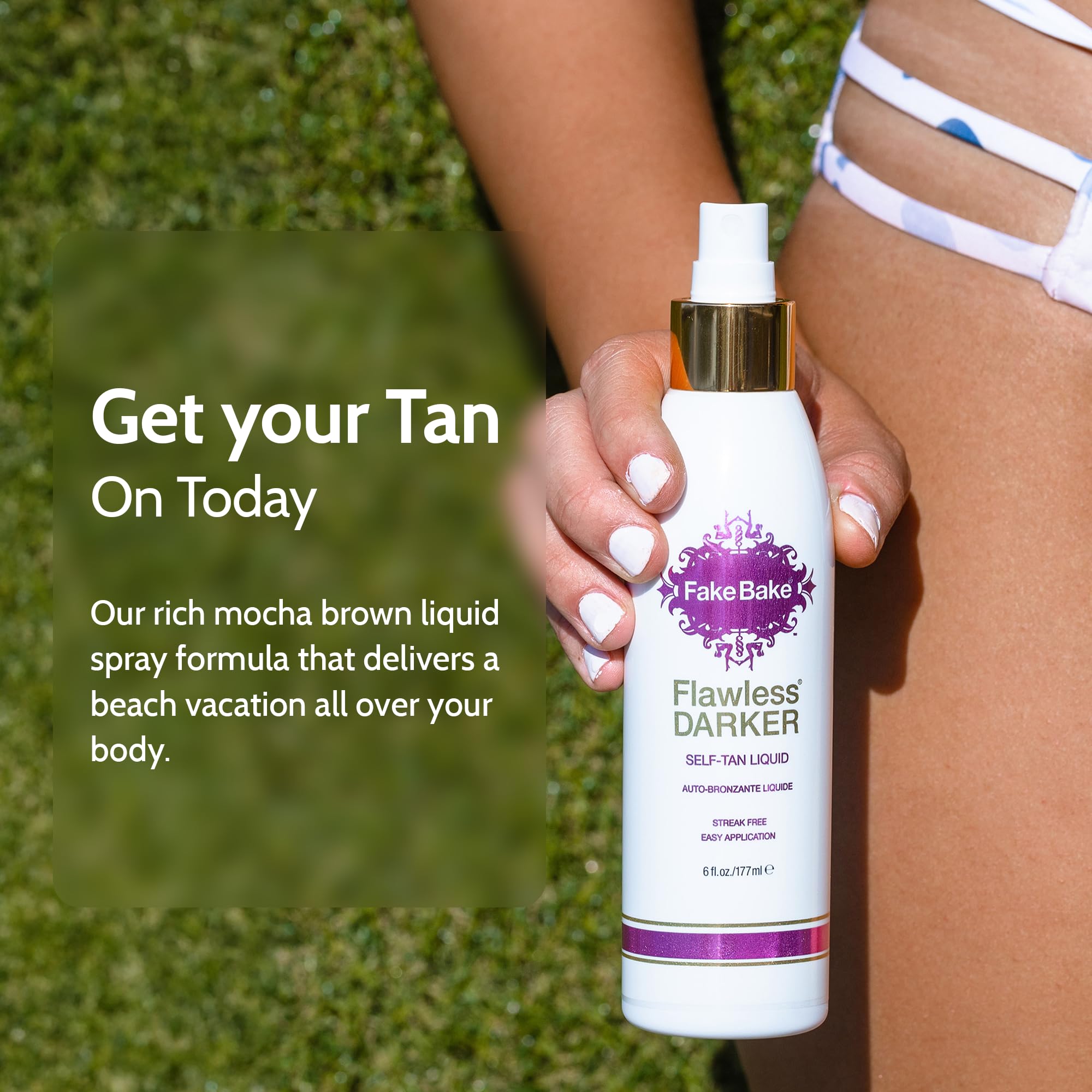 Fake Bake self-tanning liquid flawless darker mitt enables precise, streak-free bronzing.