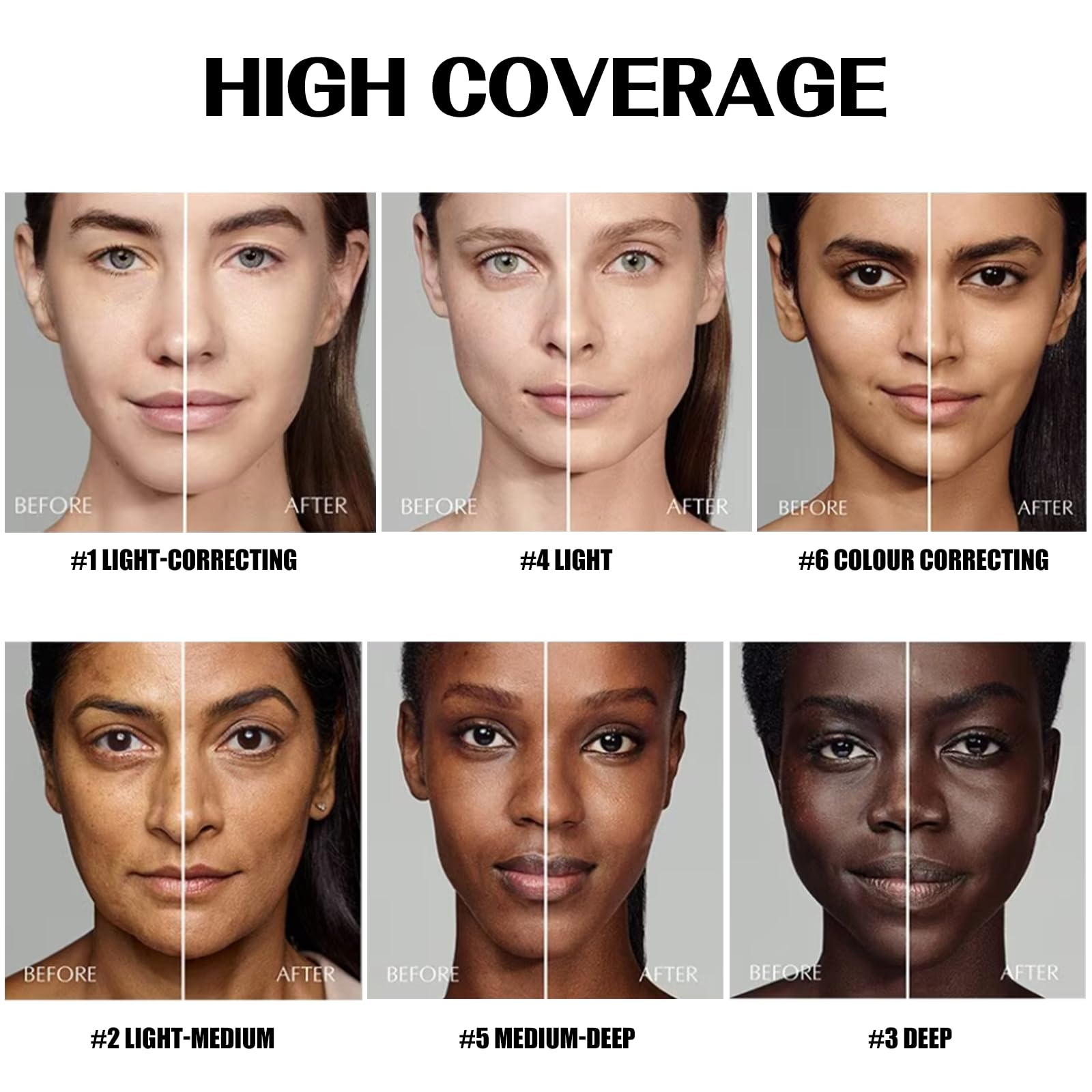 FALOCUTUS 5-in-1 concealer palette on-face application demonstrates long-wear performance