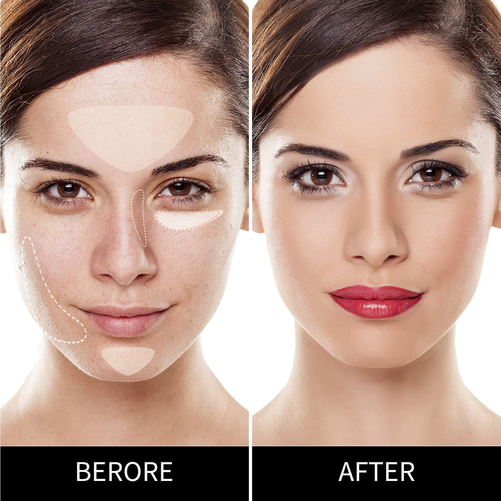 Falocutus long-wear concealer swatches ideal for all-day wear.