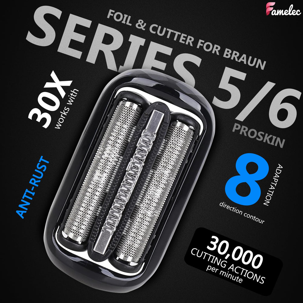 FAMELEC SensoFlex attachment compatibility enables flexible shaving paths.