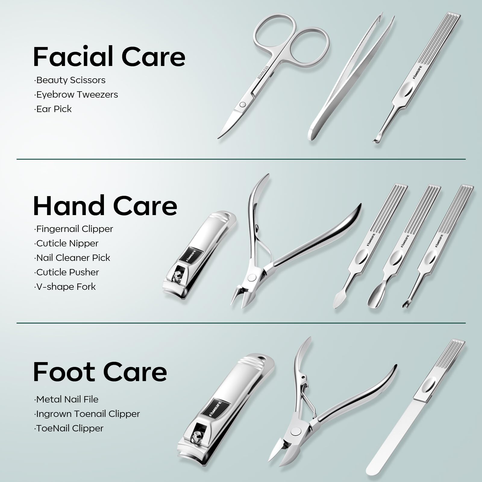 FAMILIFE Beauty scissors designed for delicate trimming and shaping.
