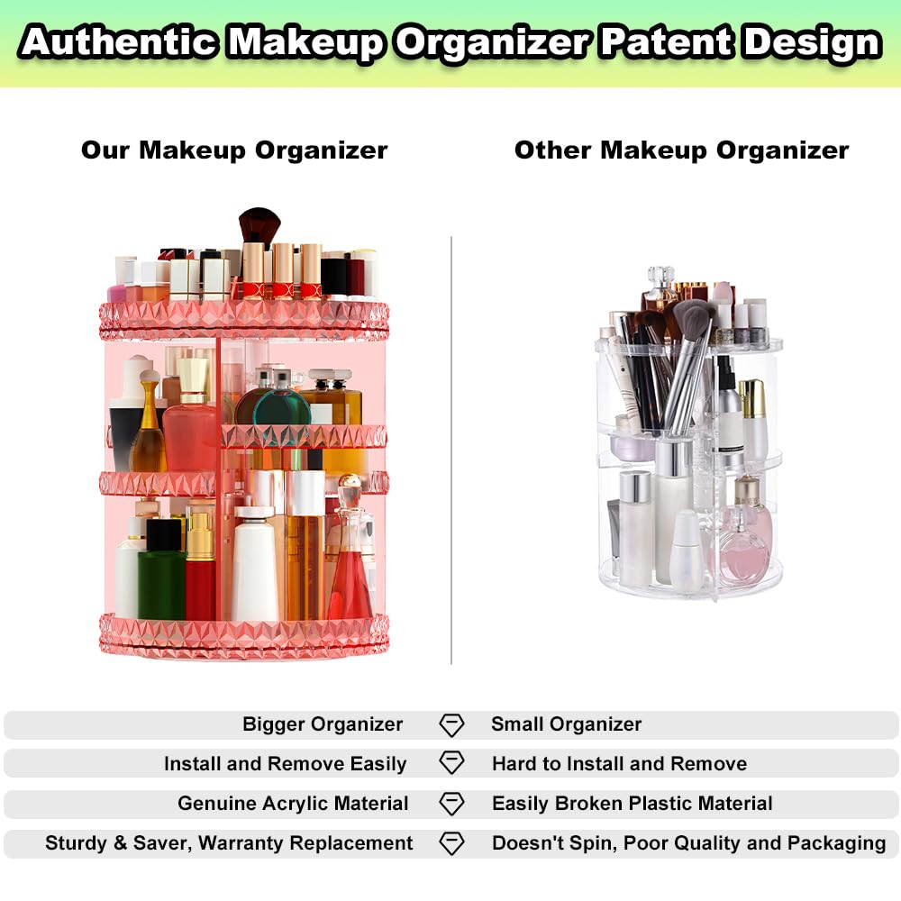 Famitree acrylic makeup organizer is washable and easy to clean.
