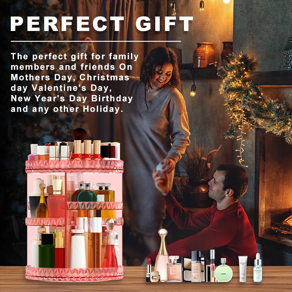 Famitree vanity counter organizer keeps bathroom cosmetics tidy and accessible.