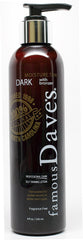 Famous Dave's Tanner Dark bottle closeup showing a rich, even color for a natural-looking tan.