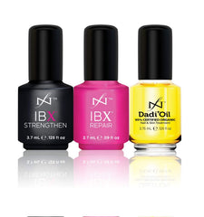 Famous Names IBX Repair bottle close-up highlighting targeted nail nourishment.