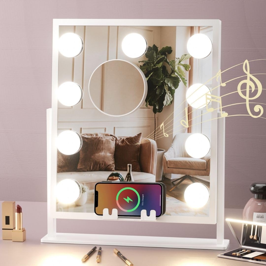 Fancii vanity mirror with lights for crisp makeup lighting and color accuracy