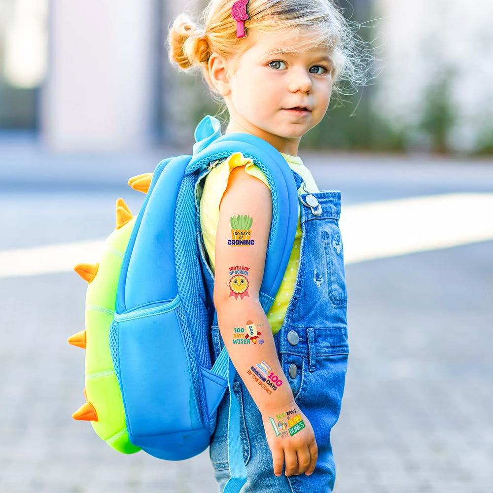 Fancy Land 100 Days Tattoos football theme for sports day fun.