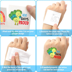 Fancy Land 100 Days Tattoos star motifs spark celebration and motivation.