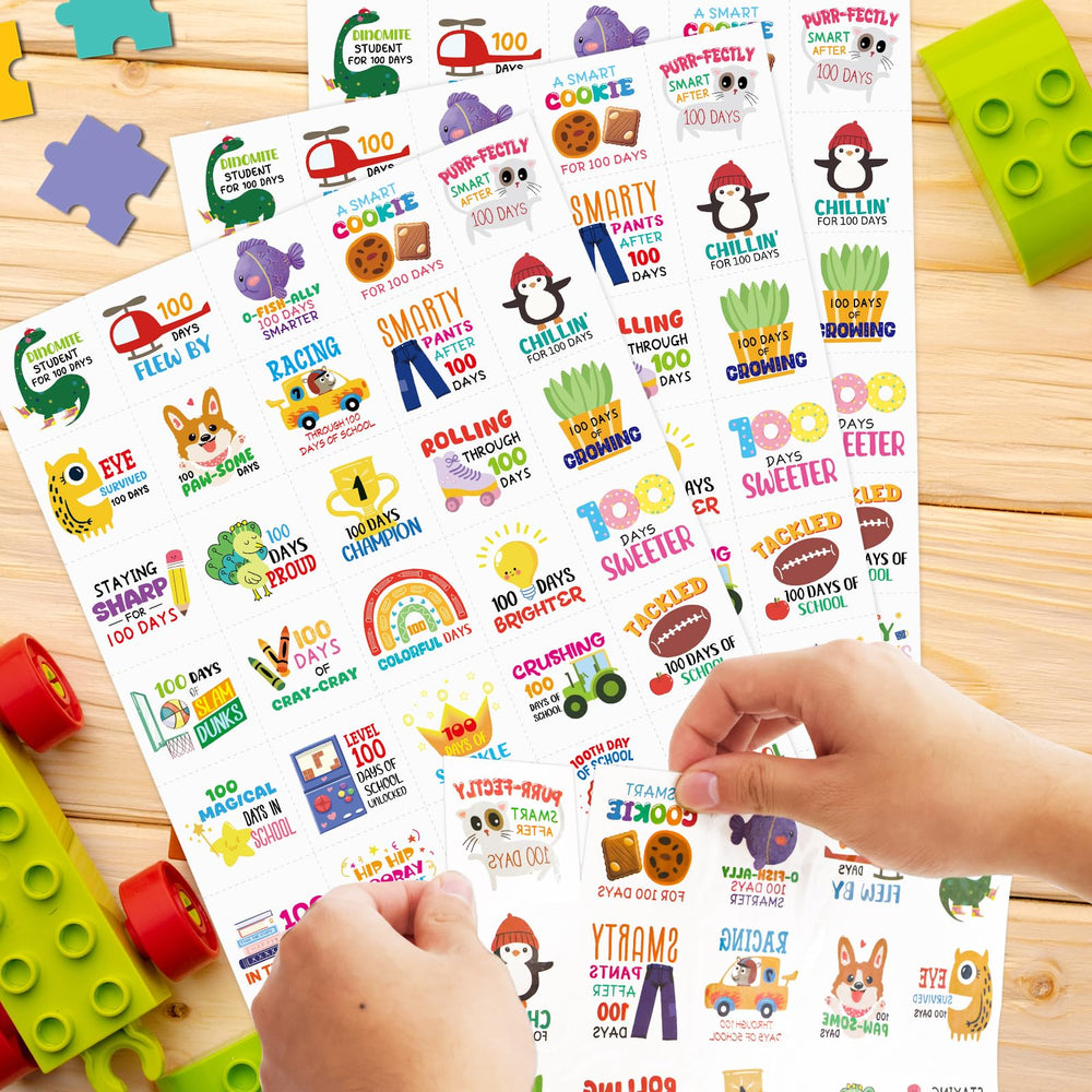 Fancy Land 100 Days Tattoos trophy patterns celebrate achievement in class.