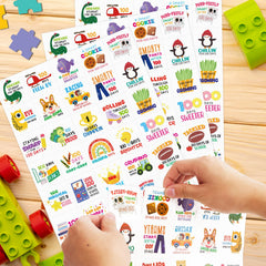 Fancy Land 100 Days Tattoos trophy patterns celebrate achievement in class.