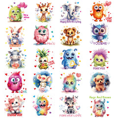Fancy Land Valentine tattoos featuring monsters for classroom exchanges