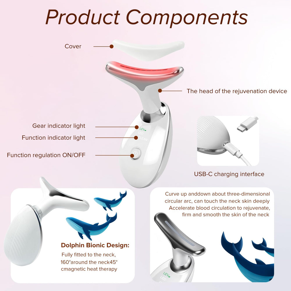 FancyMouse face and neck massager ergonomic grip improves absorption and comfort.