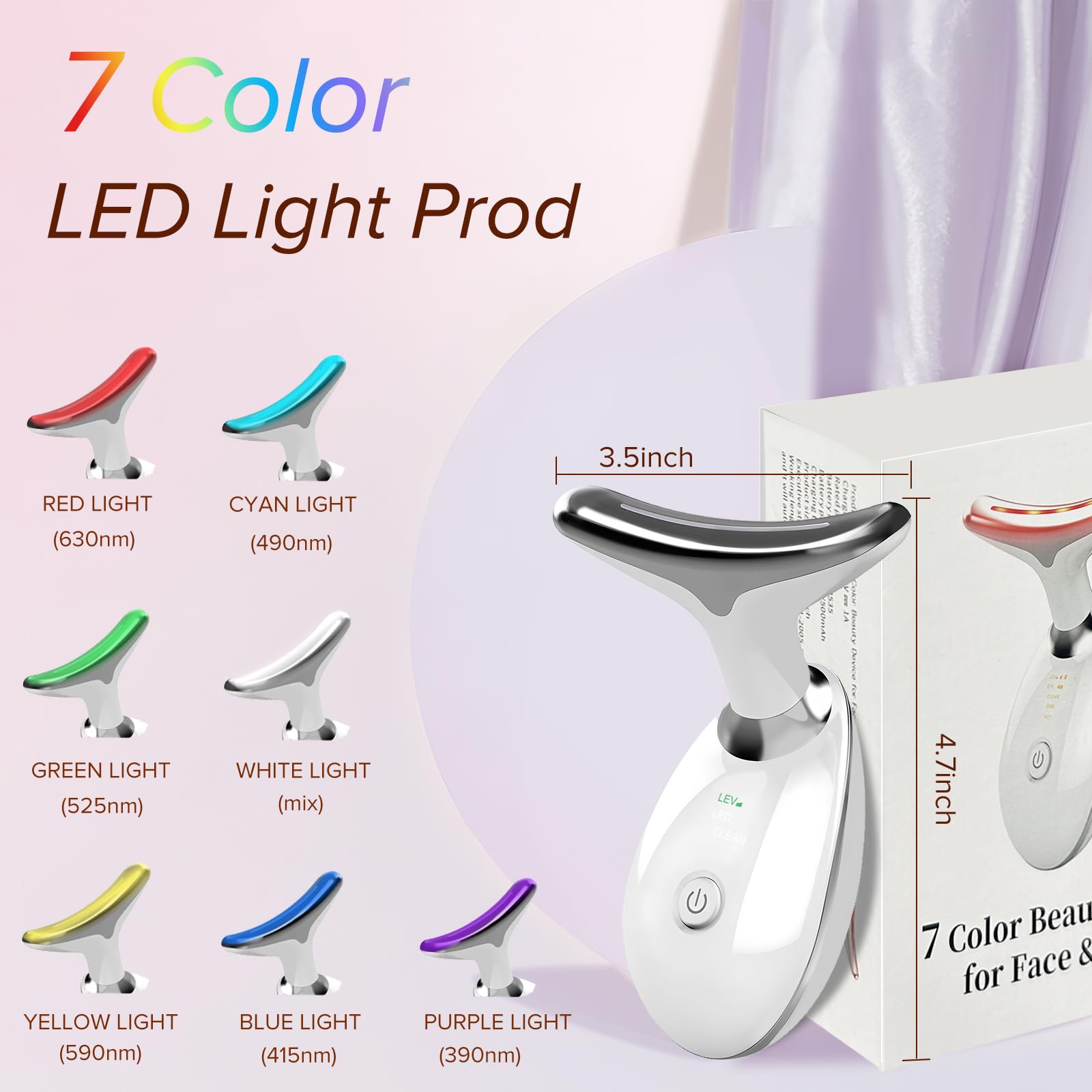 FancyMouse LED modes offer seven colors for targeted skin care routines.