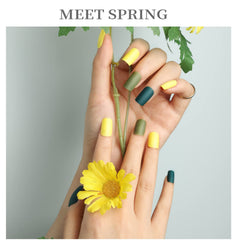 Fandamei ABS press-on nails with flexible base for comfortable wear