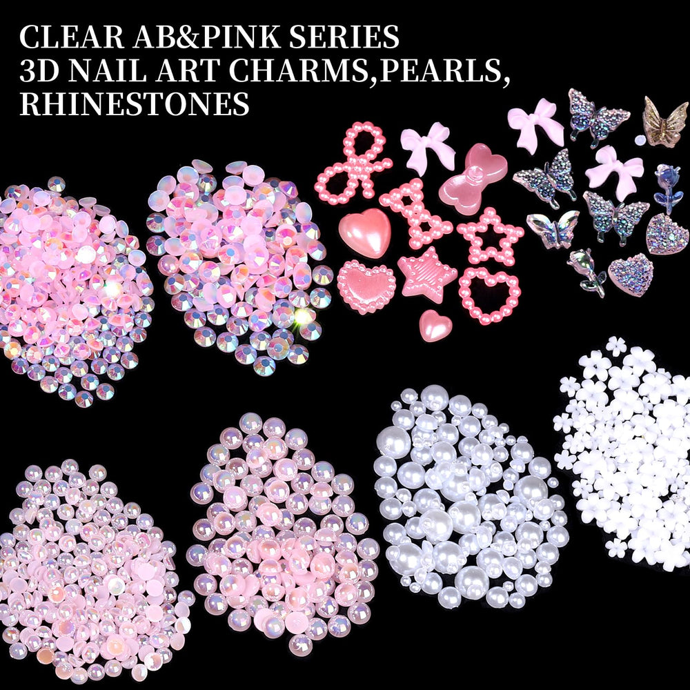 Fandamei clear multi-size rhinestones for versatile highlights