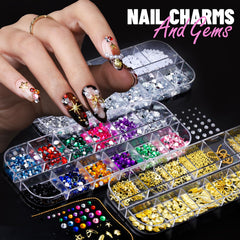 Fandamei colorful flower stickers for vibrant nail accents.