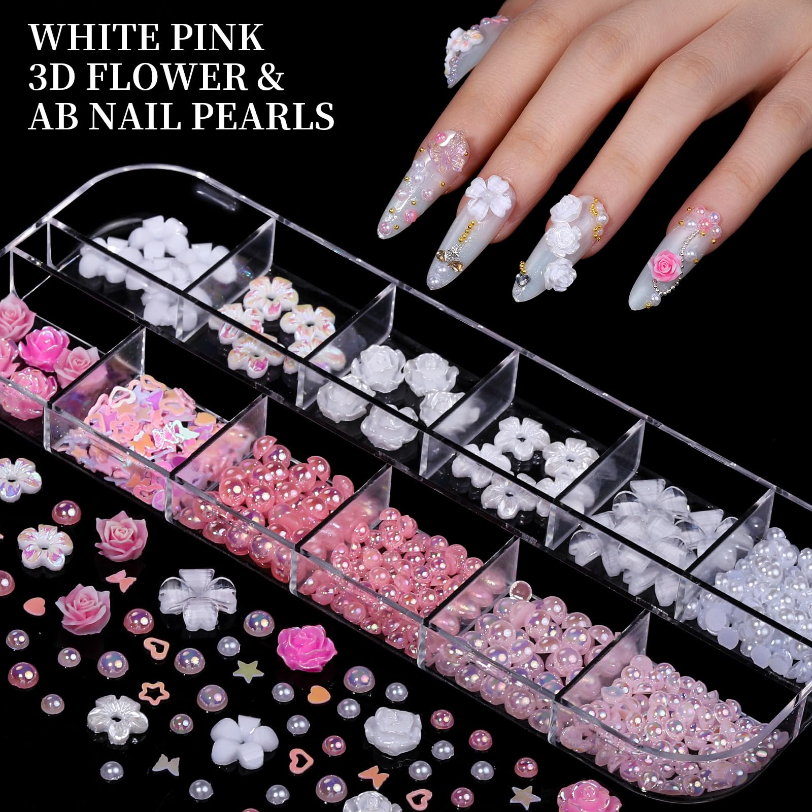 Fandamei colorful gems and metal studs for bold accents