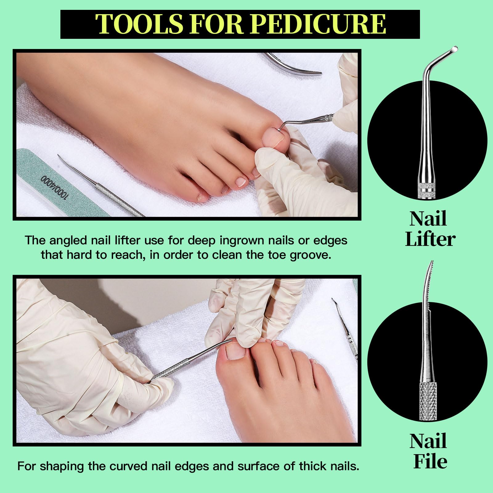 Fandamei triangular cuticle peeler removes polish residue around nails
