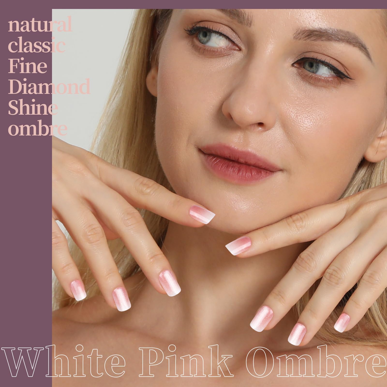 Fandamei close-up of diamond shine on each nail