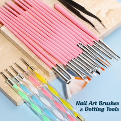 Fandamei dotting pens with five tip sizes for dots and petals.