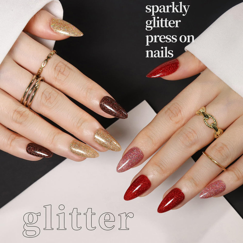 FANDAMEI glitter nails; vibrant sparkle for parties and celebrations