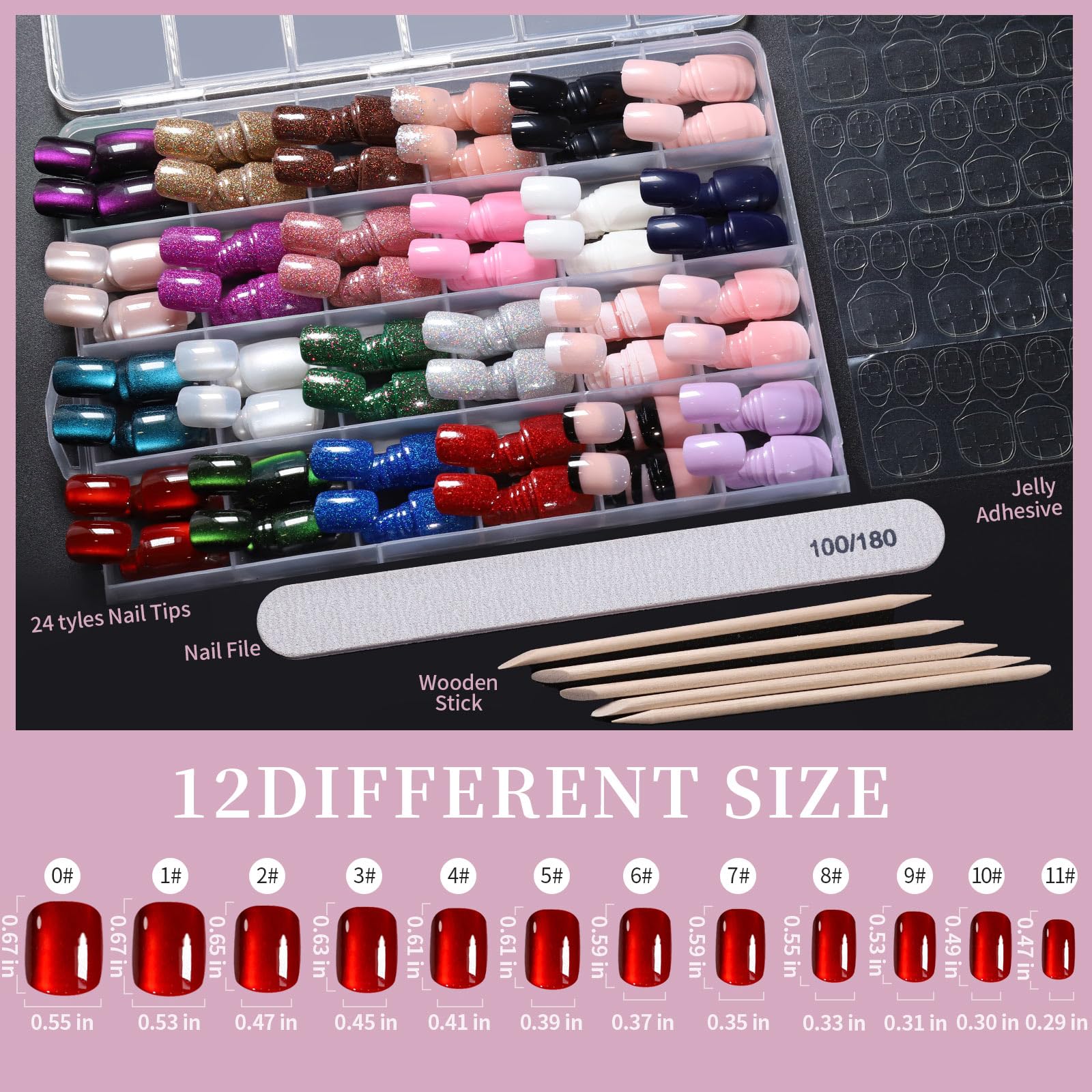 FANDAMEI glitter nails kit adds sparkle for parties and holidays.