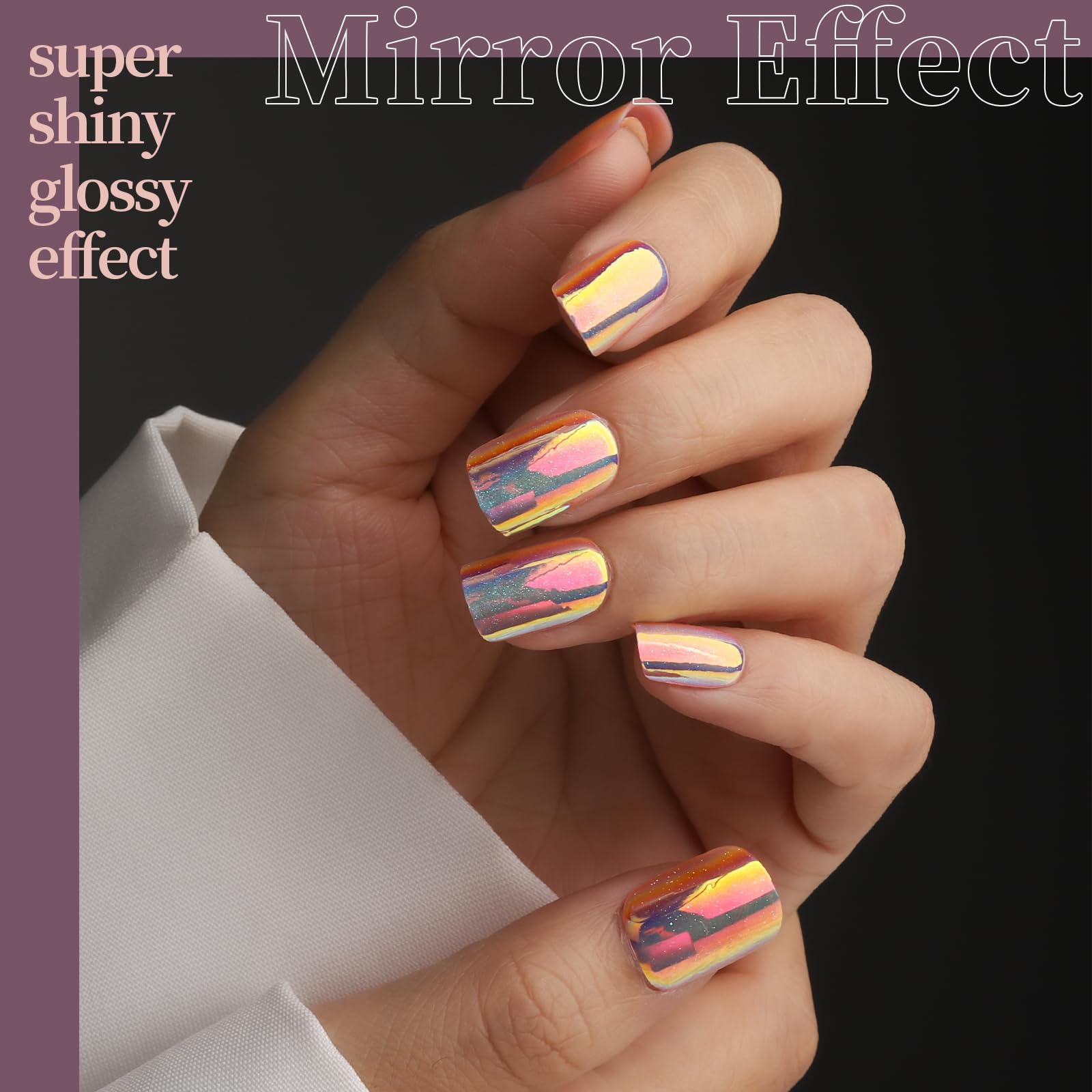 Fandamei kit contents with adhesive tabs and tools for manicure