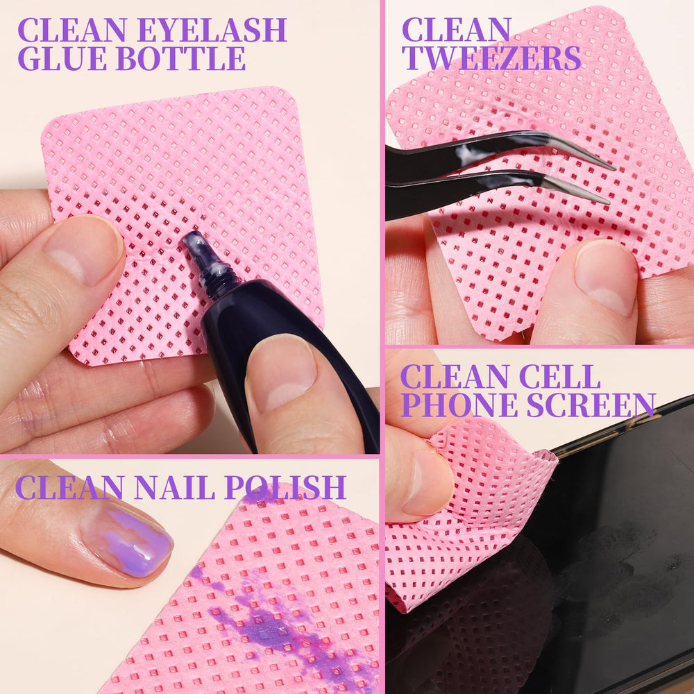 Fandamei lash extensions cleaning wipes for precise prep.
