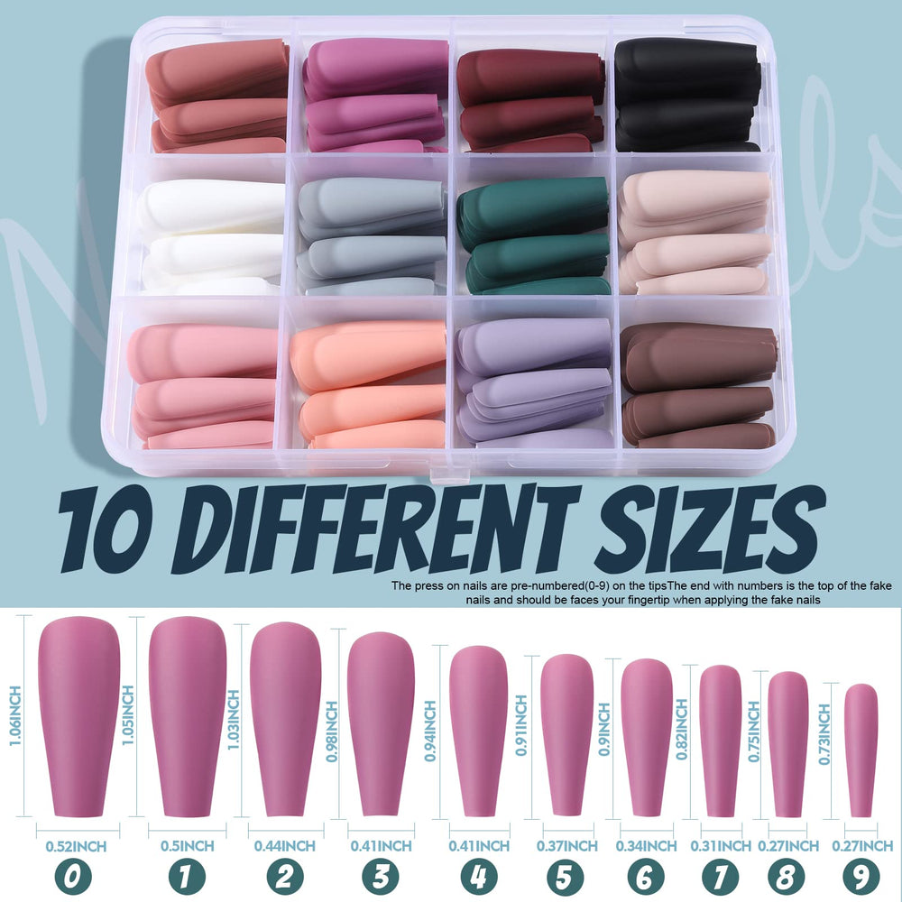 FANDAMEI long ballerina nails close-up showcasing elegant shape and length