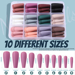 FANDAMEI long ballerina nails close-up showcasing elegant shape and length