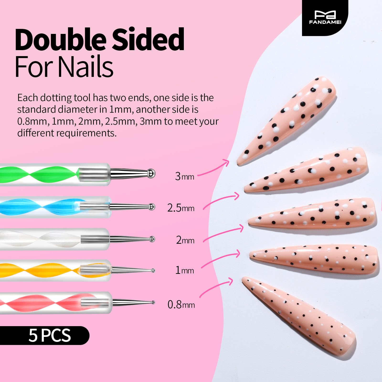 FANDAMEI magnetic nail stand keeps tips organized and steady