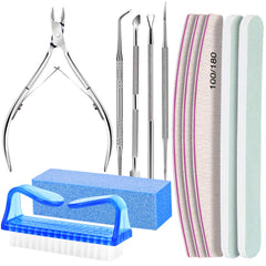 Fandamei manicure kit with 100/180 grit files for shaping and removal