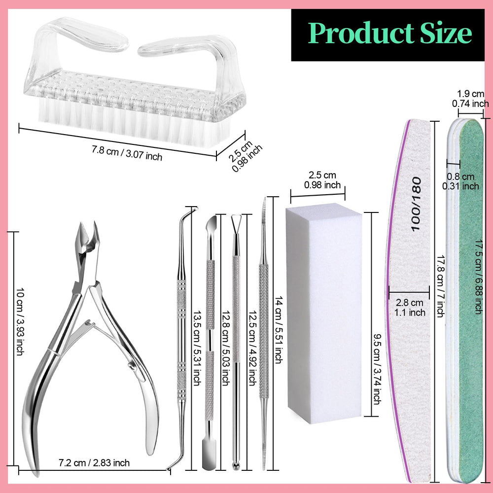 Fandamei stainless steel ingrown toenail lifter helps edge lifting and debris removal.
